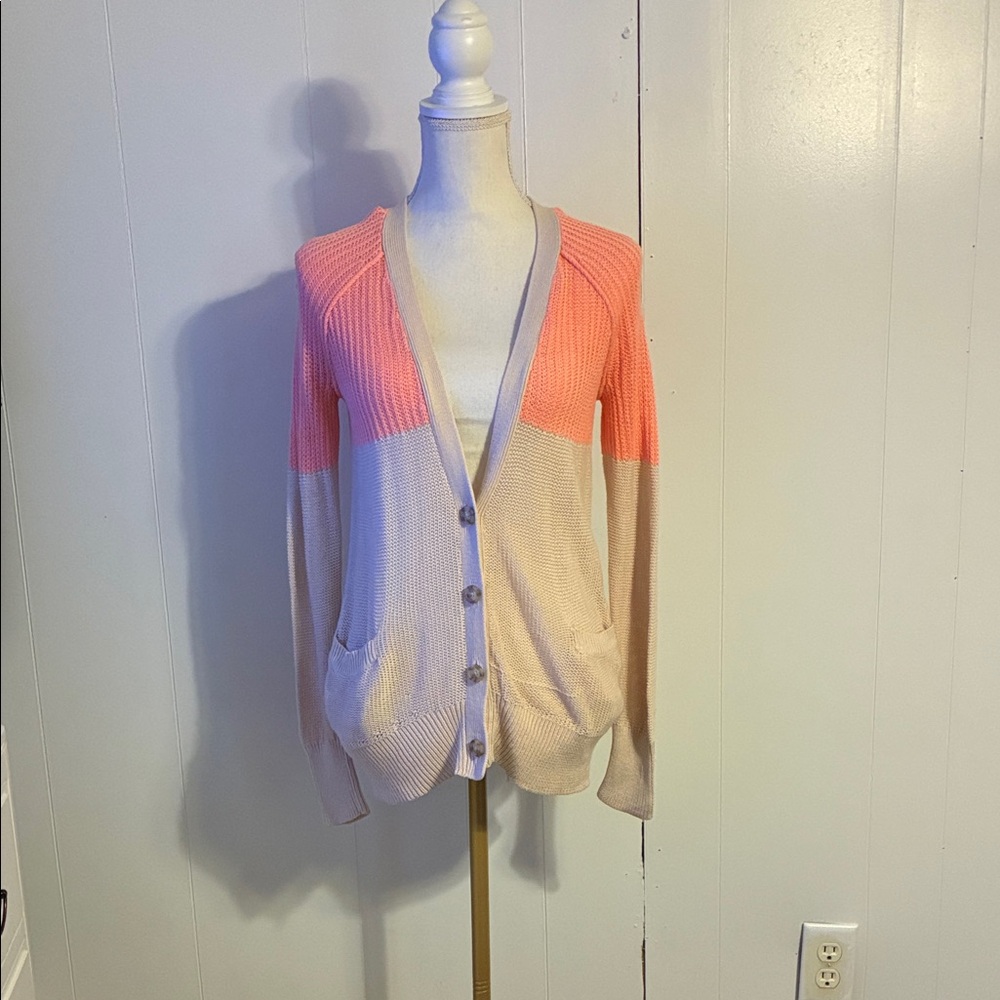Colorblock Cardigan Sweater